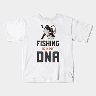 Fishing Is In My DNA Kids T-Shirt